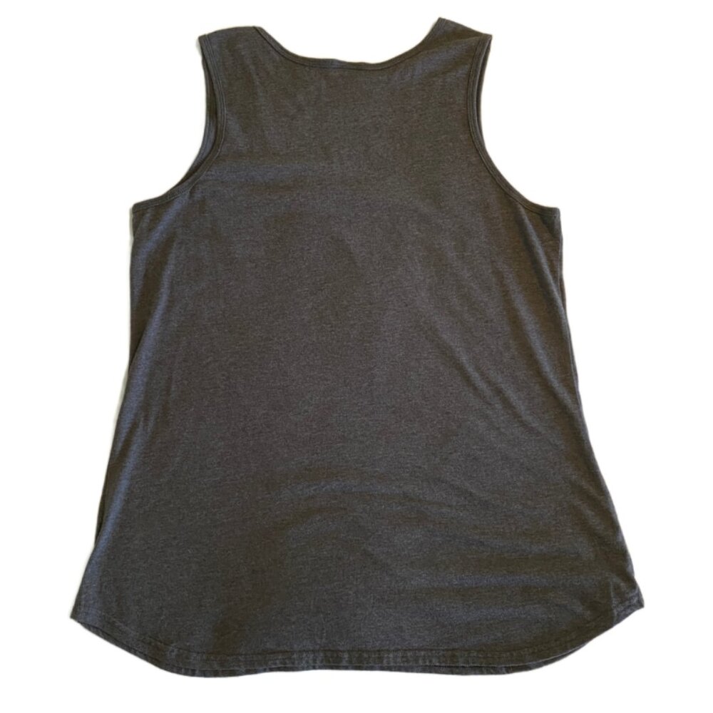 Skull and Flowers Tank Top in Gray XL - Picture 3 of 6